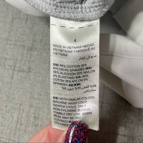 White House Black Market The Slim Crop Dress Pants Cuffed Ankle Pant 4 - Picture 13 of 14